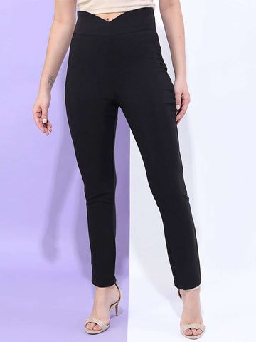 Women's Solid Skinny Fit Jegging