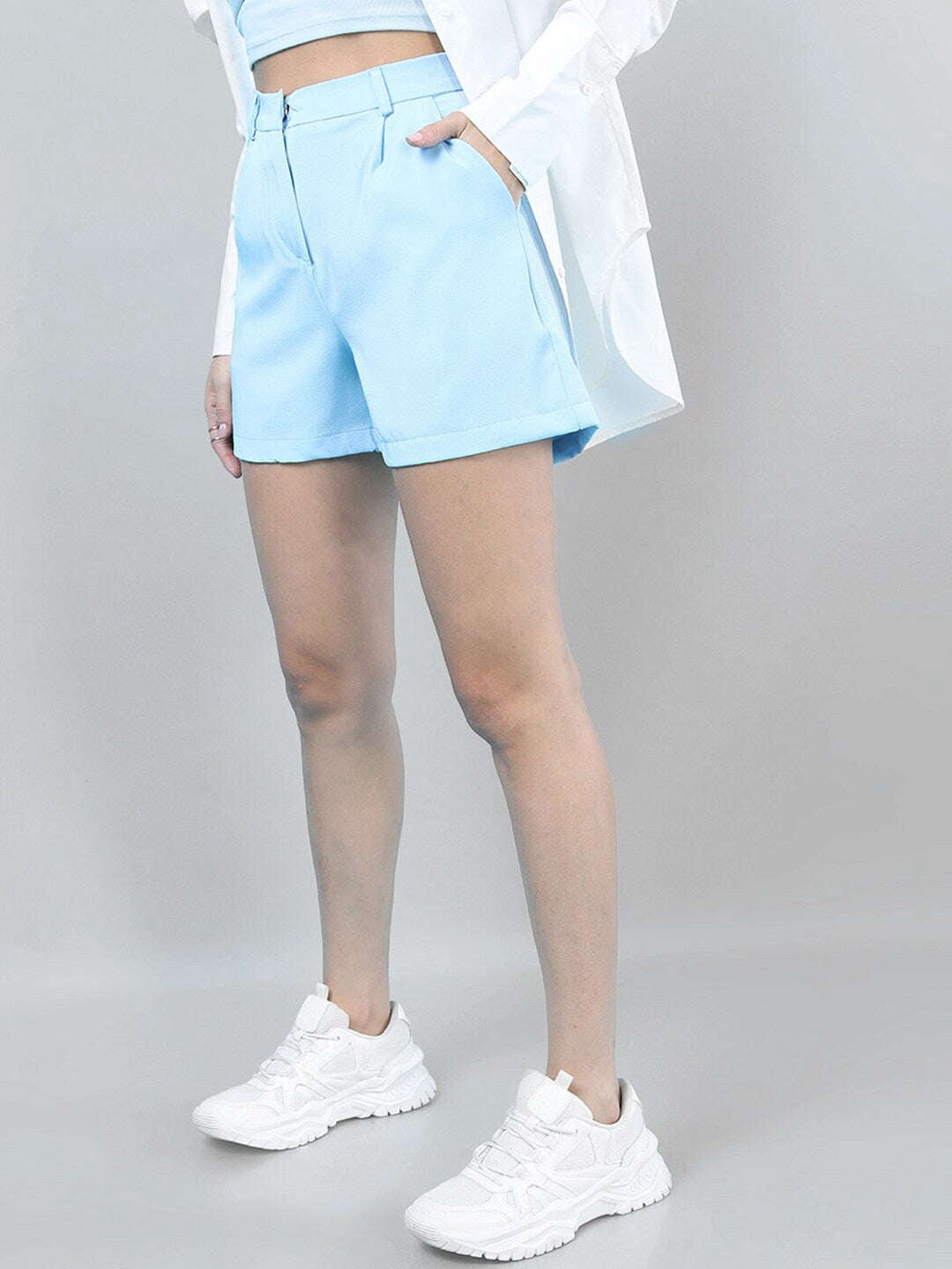 Women's Solid A- Line Shorts