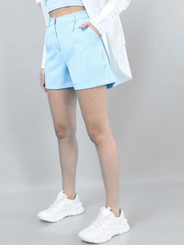 Women's Solid A- Line Shorts