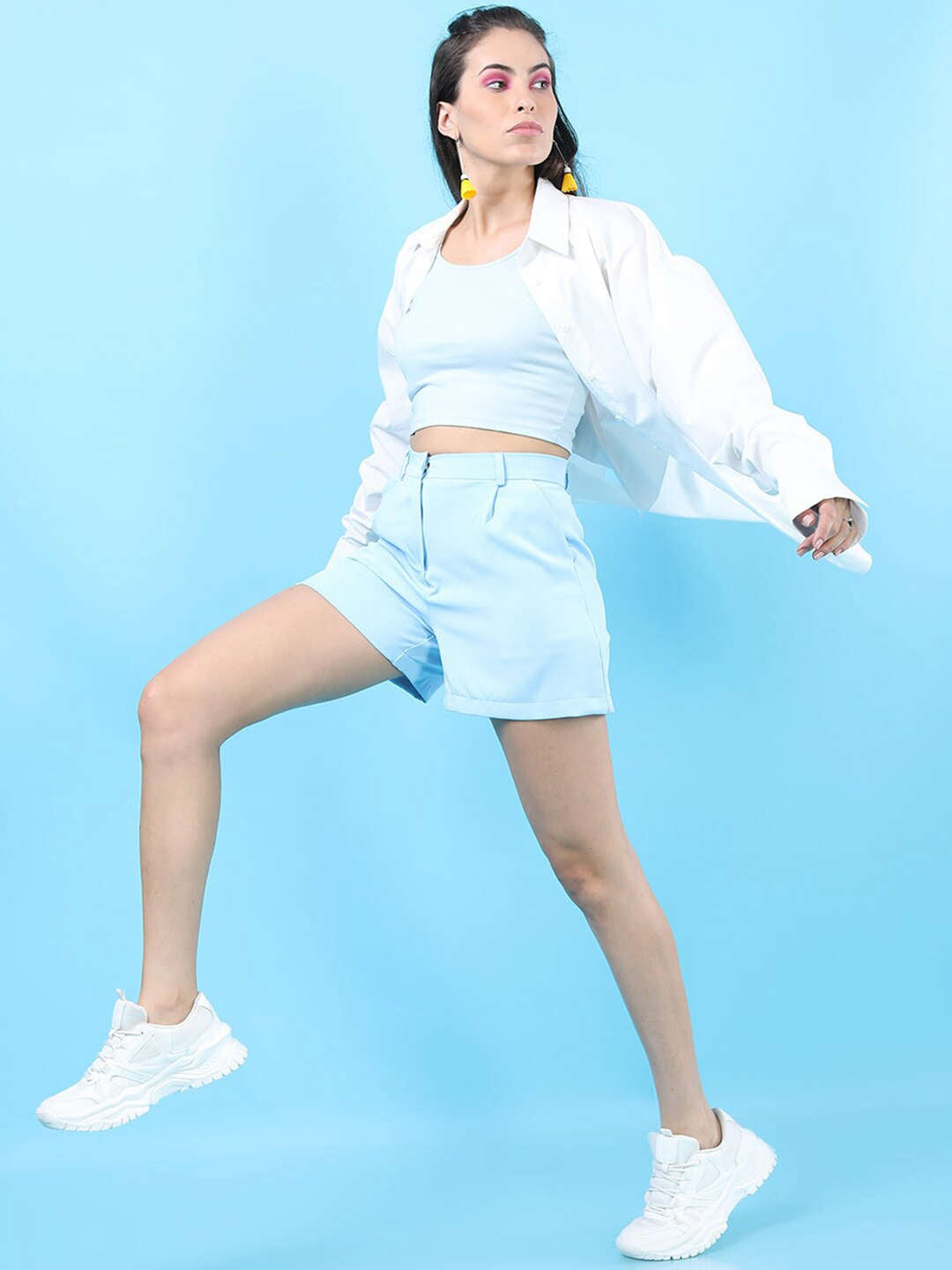 Women's Solid A- Line Shorts