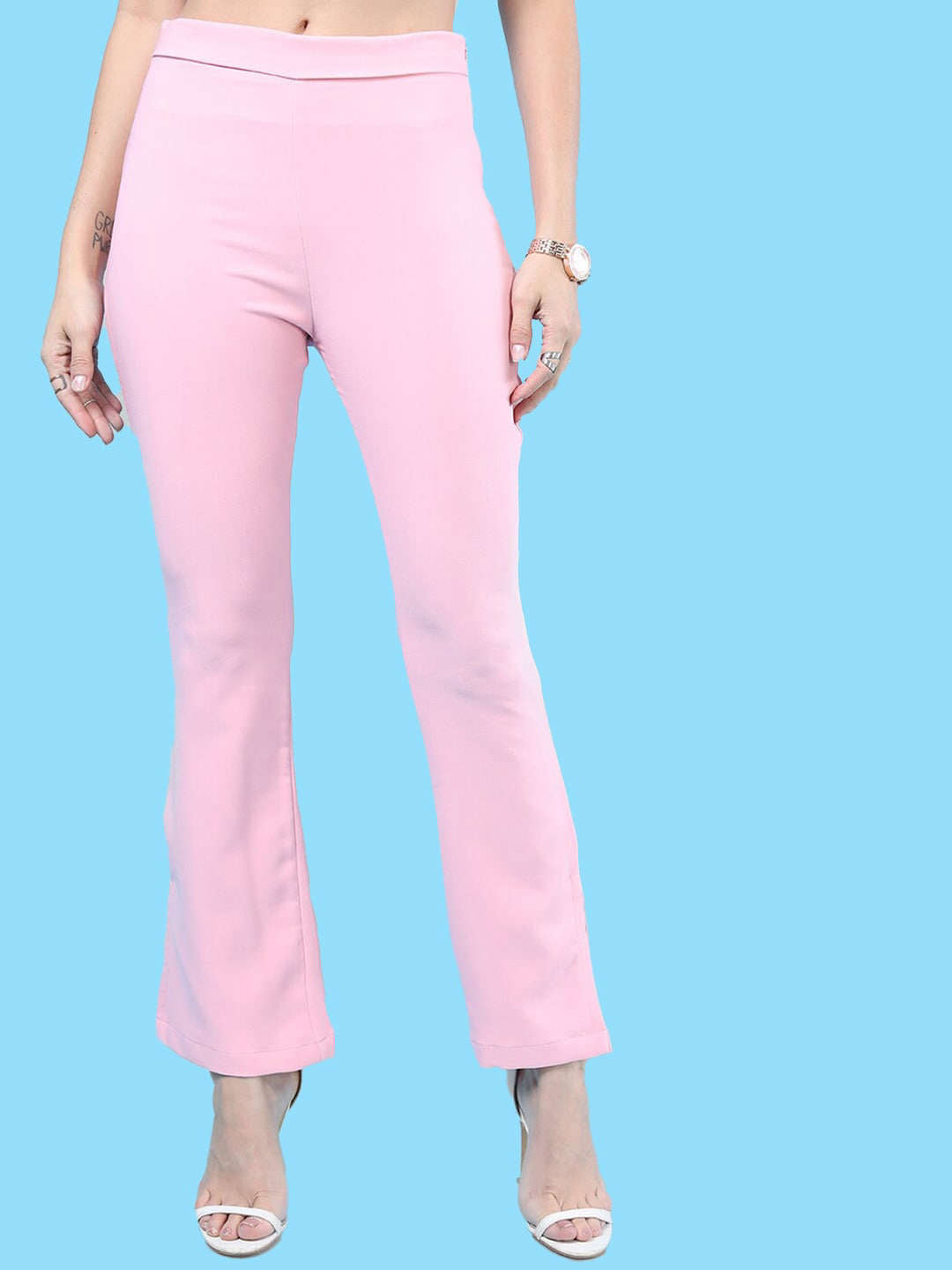 Women's Straight Leg Tapered Pants With Slit