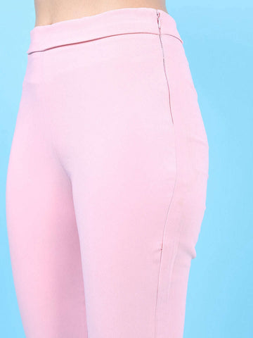 Women's Straight Leg Tapered Pants With Slit