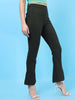Women's Straight Leg Tapered Pants With Slit