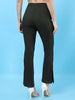 Women's Straight Leg Tapered Pants With Slit
