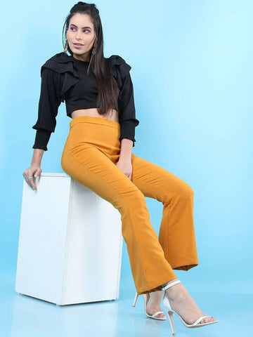Women's Solid Bootcut Pant