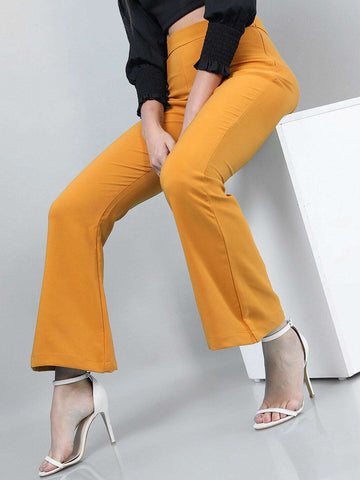 Women's Solid Bootcut Pant