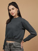 Women's Solid Regular Fit Sweatshirt