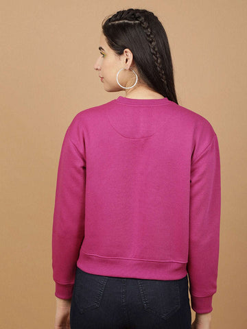 Women's Solid Regular Fit Sweatshirt