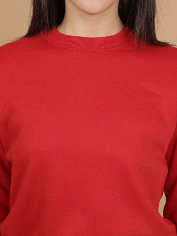 Women's Solid Regular Fit Sweatshirt