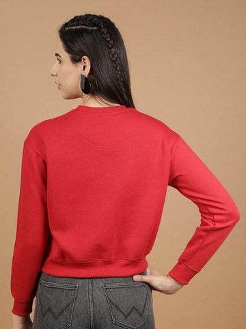 Women's Solid Regular Fit Sweatshirt