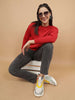 Women's Solid Regular Fit Sweatshirt