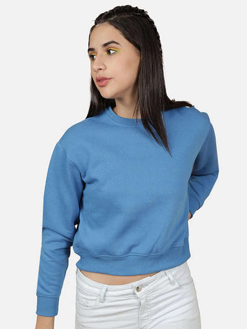 Women's Solid Regular Fit Sweatshirt
