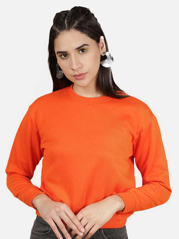 Women's Solid Regular Fit Sweatshirt