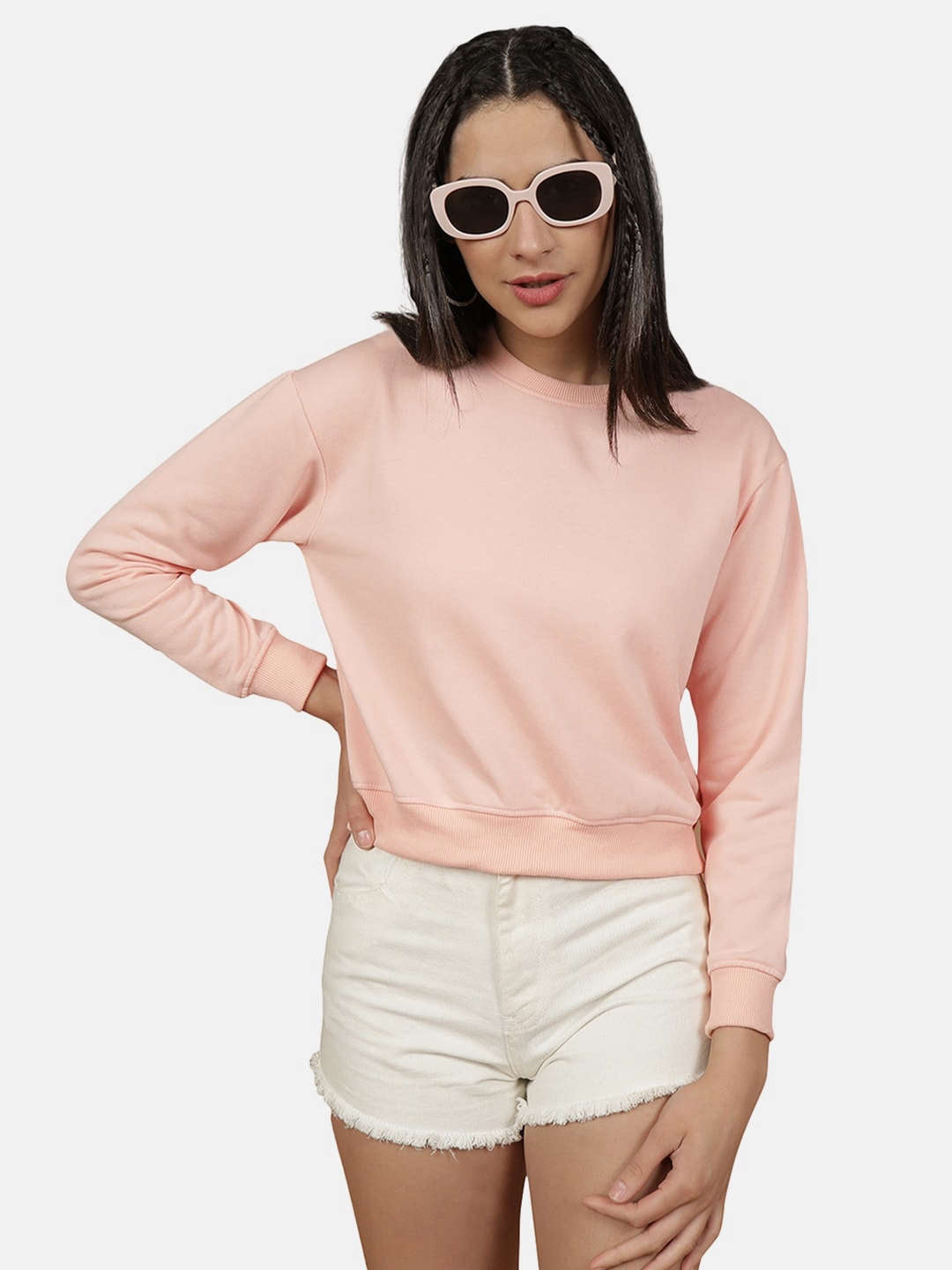 Women's Solid Regular Fit Sweatshirt