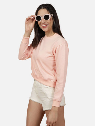 Women's Solid Regular Fit Sweatshirt