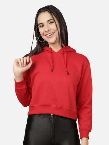 Women's Solid Regular Fit Sweatshirt