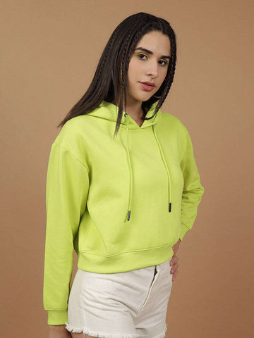 Women's Solid Regular Fit Sweatshirt