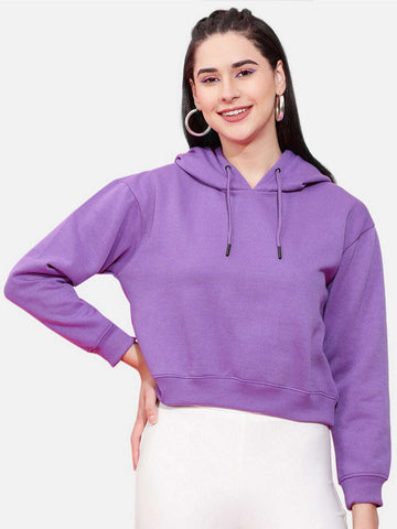 Women's Solid Regular Fit Sweatshirt