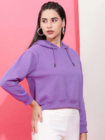 Women's Solid Regular Fit Sweatshirt