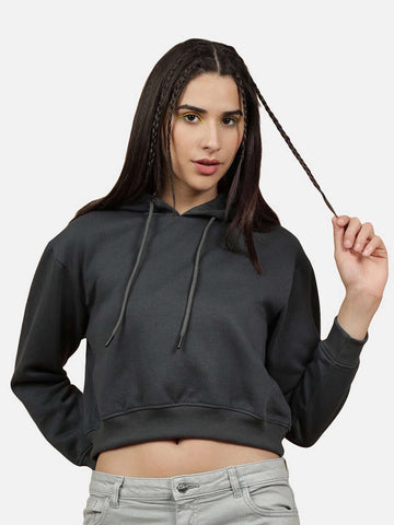 Women's Solid Regular Fit Sweatshirt