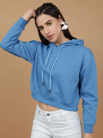 Women's Solid Regular Fit Sweatshirt