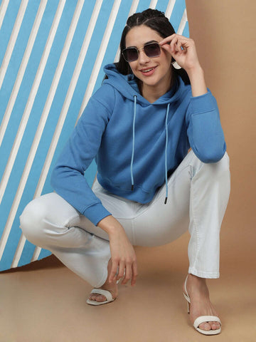 Women's Solid Regular Fit Sweatshirt