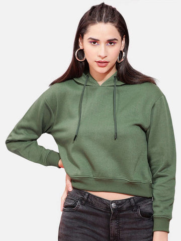 Women's Solid Regular Fit Sweatshirt