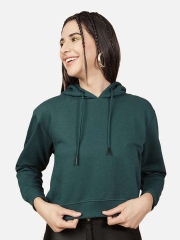 Women's Solid Regular Fit Sweatshirt