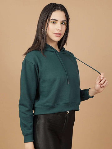 Women's Solid Regular Fit Sweatshirt