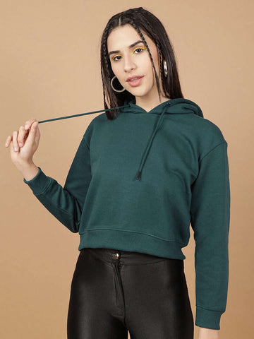 Women's Solid Regular Fit Sweatshirt