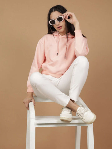 Women's Solid Regular Fit Sweatshirt