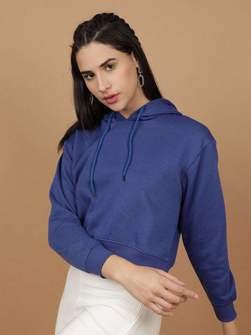 Women's Solid Regular Fit Sweatshirt