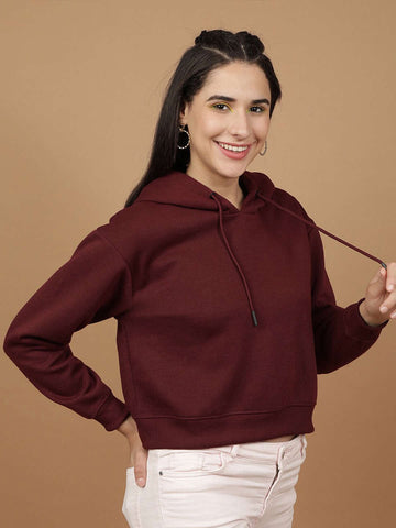 Women's Solid Regular Fit Sweatshirt