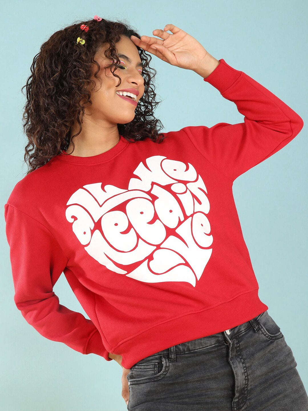 Women's Solid Regular Fit Sweatshirt