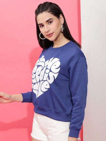 Women's Solid Regular Fit Sweatshirt