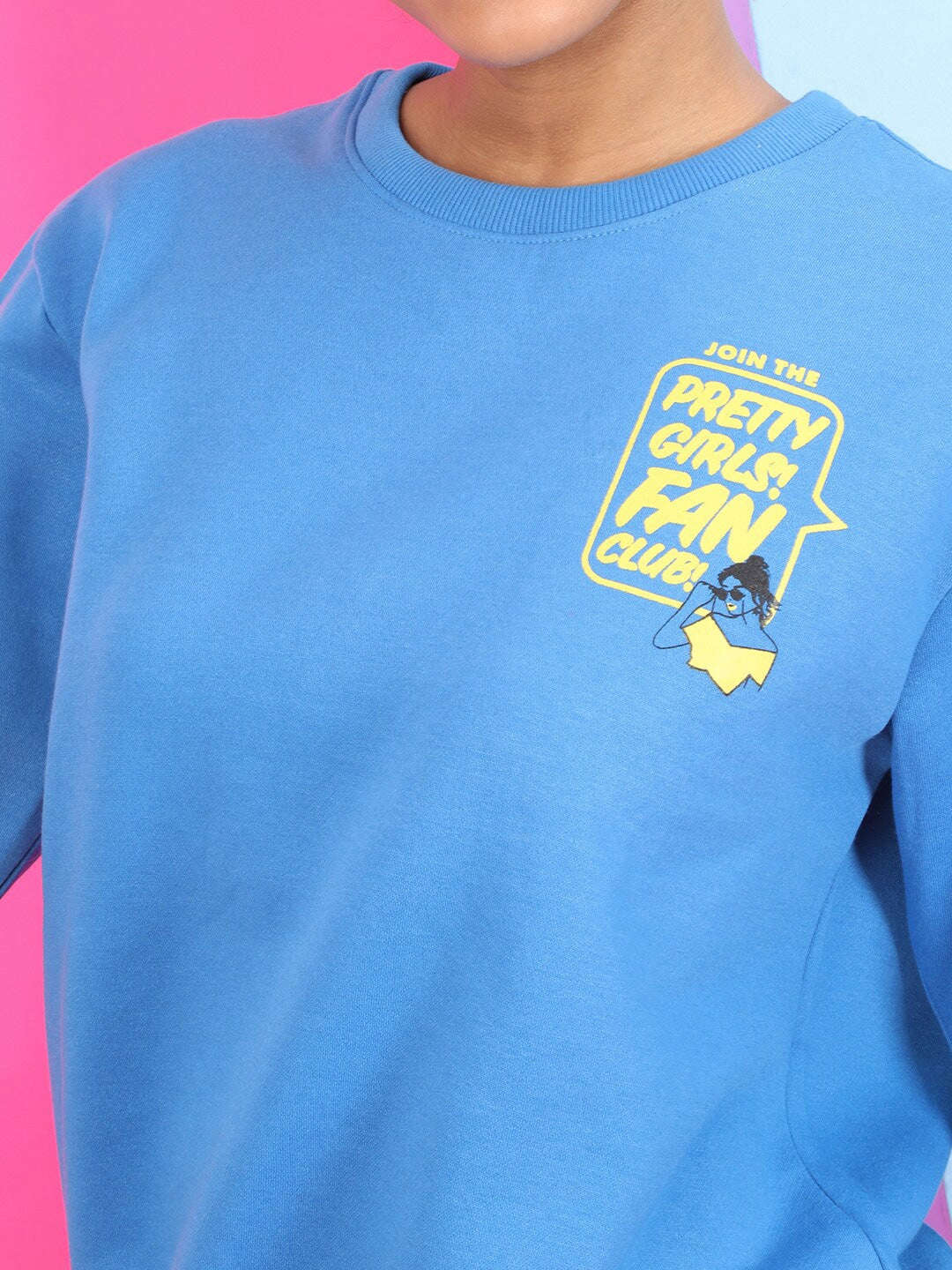 Women's Back Printed Regular Fit Sweatshirt