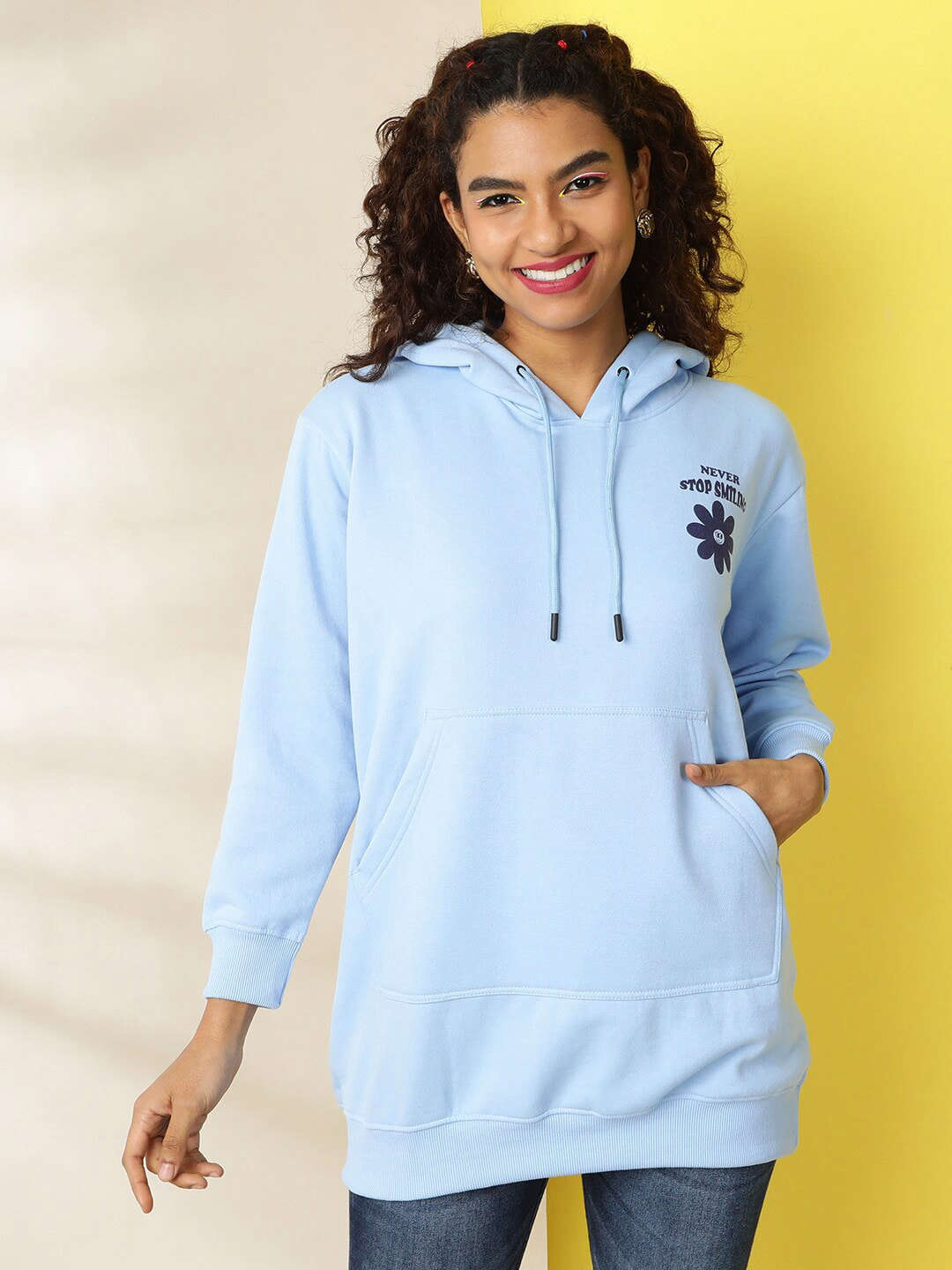 Women's Back Printed Regular Fit Sweatshirt