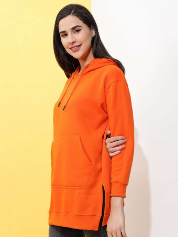 Women's Solid Regular Fit Sweatshirt