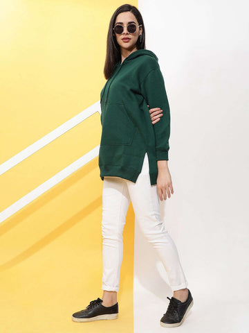 Women's Solid Regular Fit Sweatshirt