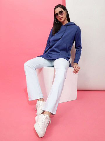 Women's Solid Regular Fit Sweatshirt