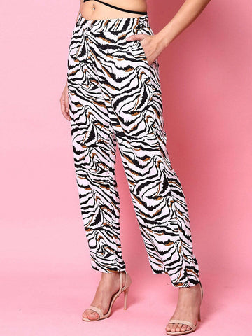 Women's Animal Printed Flare Pant