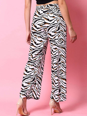 Women's Animal Printed Flare Pant