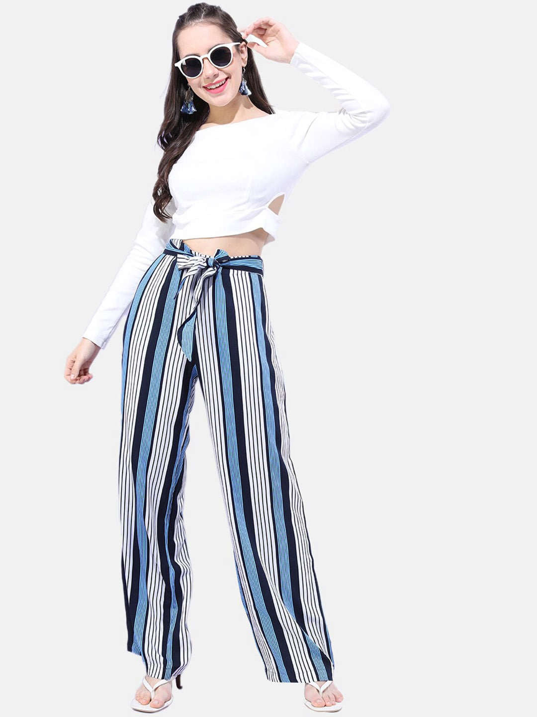 Women's Striped Flare Pant