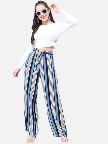 Women's Striped Flare Pant