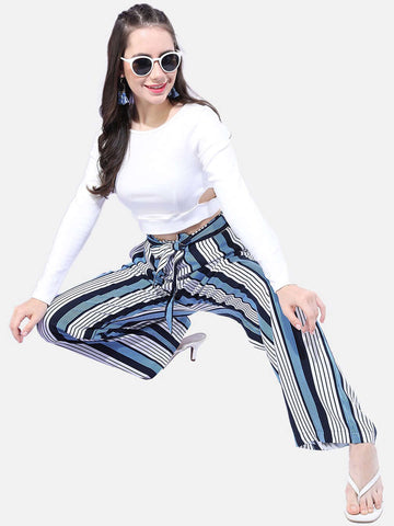 Women's Striped Flare Pant