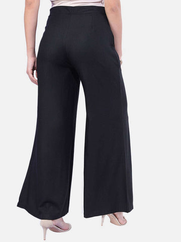 Women's Solid Wide Leg Pant