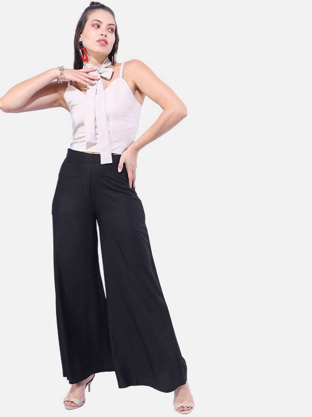Women's Solid Wide Leg Pant