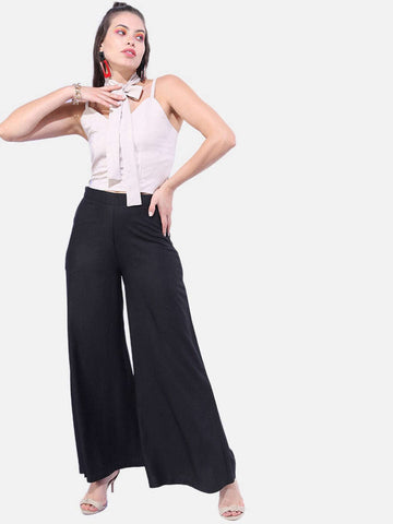 Women's Solid Wide Leg Pant