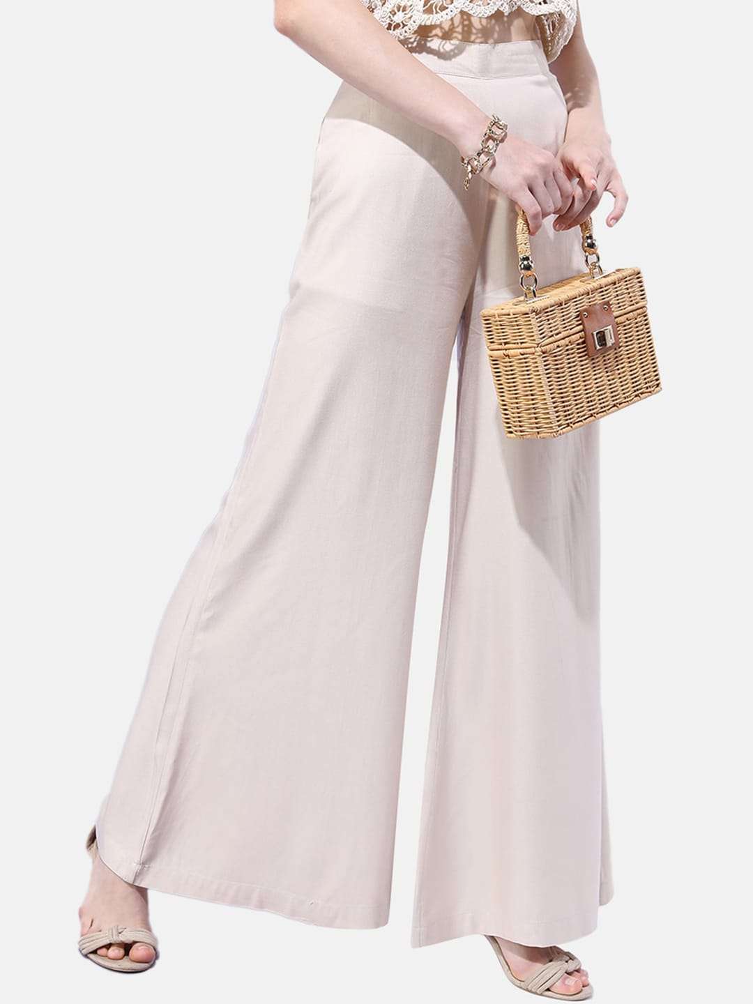 Women's Solid Wide Leg Pant