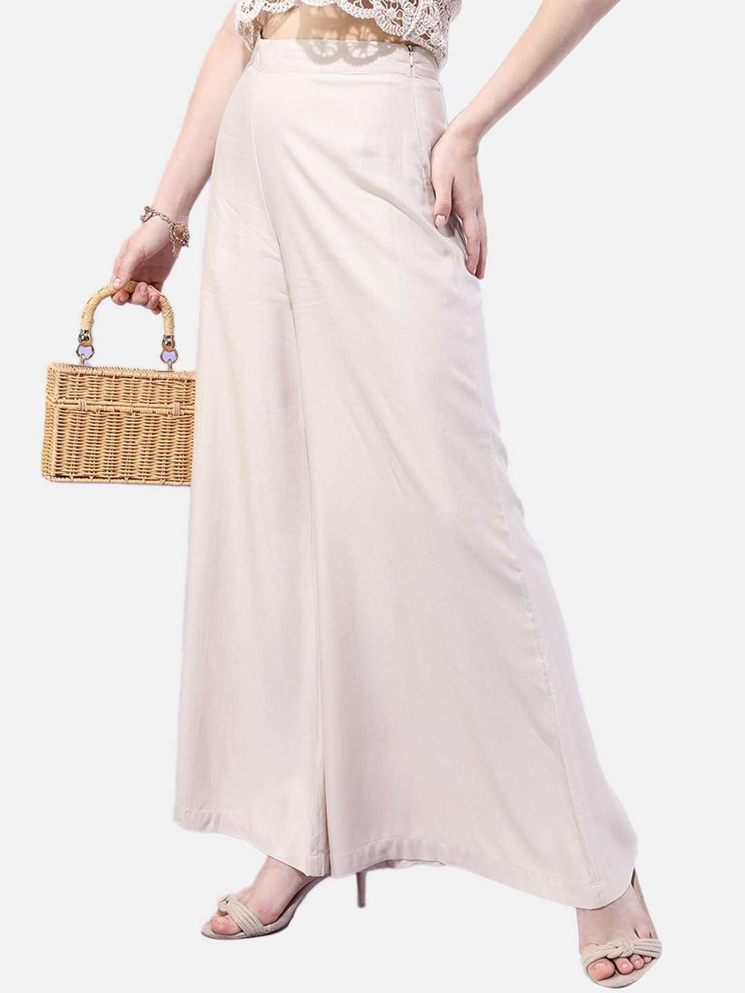 Women's Solid Wide Leg Pant